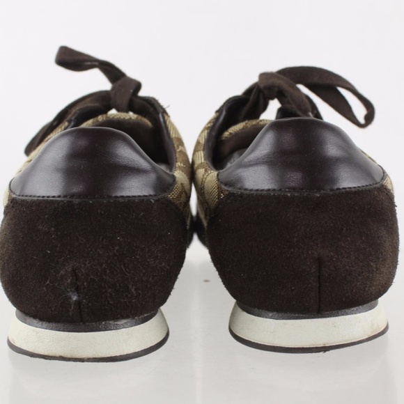 Coach Kelson Brown Signature Suede Canvas Lace Up - Picture 3 of 6